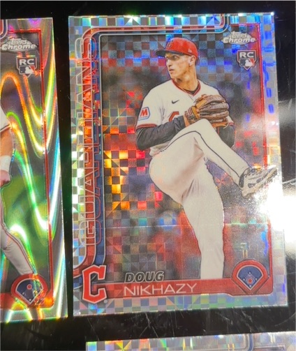 2025 Topps Chrome Update #USC119 Doug Nikhazy X-Fractor Rookie — front