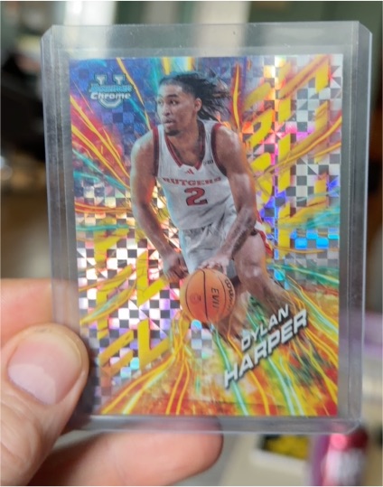2024-25 Bowman University Chrome #FL-3 Dylan Harper Flash X-Fractor — front