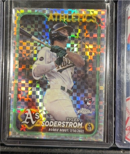 2024 Topps Chrome Update #USC22 Tyler Soderstrom X-Fractor Rookie Debut — front