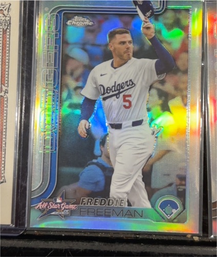 2025 Topps Chrome Update #ASGC-11 Freddie Freeman All-Star Game Refractor — front