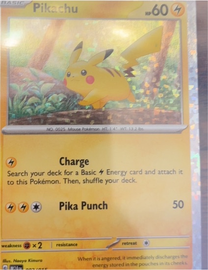 2023 Pokémon #025 Pikachu — front