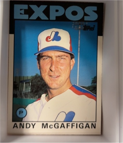 1986 Topps Traded #72T Andy McGaffigan — front