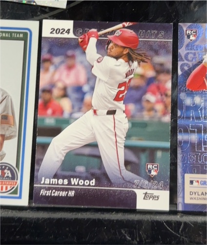 2024 Topps Greatest Hits #7/6/24 James Wood — front