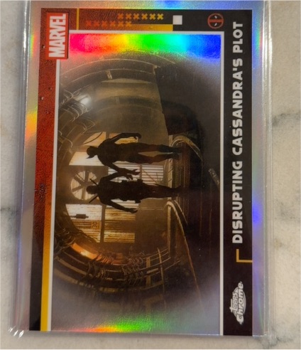 2025 Topps Chrome #100 Deadpool Disrupting Cassandra's Plot — front