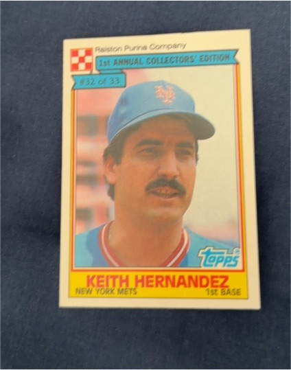 1984 Topps Ralston Purina #32 Keith Hernandez — front