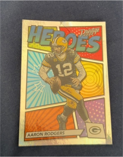 2022 Panini Prestige #H-1 Aaron Rodgers Heroes Insert — front