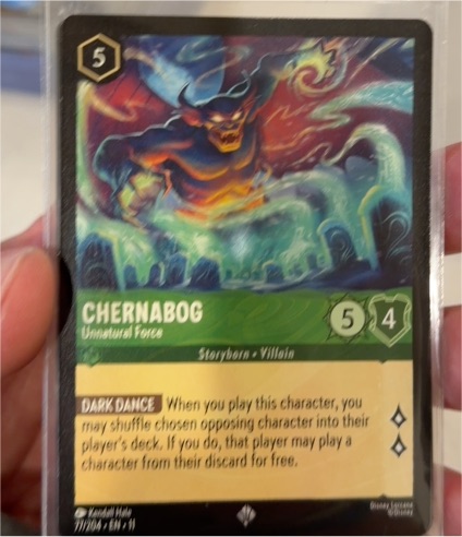 2023 Disney Lorcana Winterspell #77 Chernabog - Unnatural Force — front