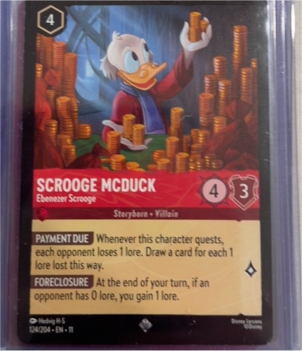 Disney Lorcana Winterspell #124 Scrooge McDuck - Ebenezer Scrooge — front