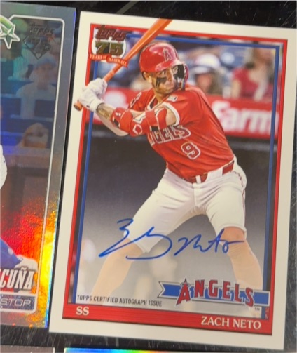 2026 Topps Series 1 1991 Autographs #91A-ZN Zach Neto — front