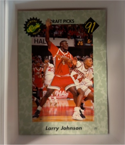 1991 Classic Draft Picks #4 Larry Johnson — front