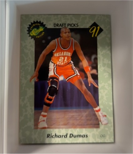 1991 Classic Draft Picks #OG Richard Dumas — front