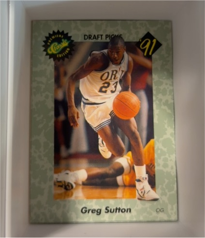 1991 Classic Draft Picks #39 Greg Sutton — front