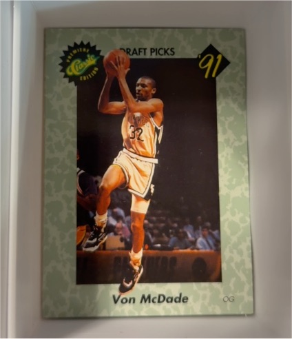 1991 Classic Draft Picks #42 Von McDade — front