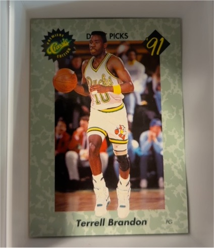 1991 Classic Draft Picks #6 Terrell Brandon — front
