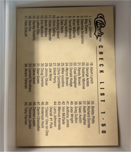 1991 Classic Best #393 Baseball Checklist — front