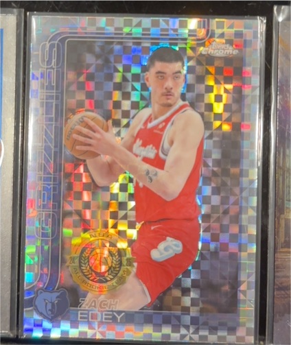 2025-26 Topps Chrome #128 Zach Edey — front