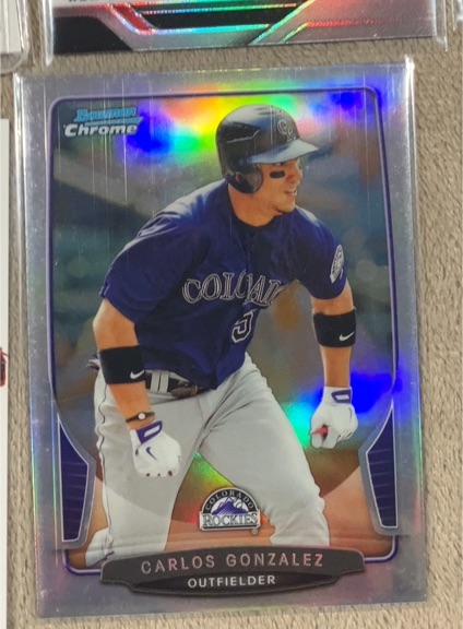 2013 Bowman Chrome #186 Carlos Gonzalez — front