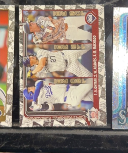 2025 Topps Series 1 National League RBI Leaders #86 Shohei Ohtani / Willy Adames / Manny Machado — front