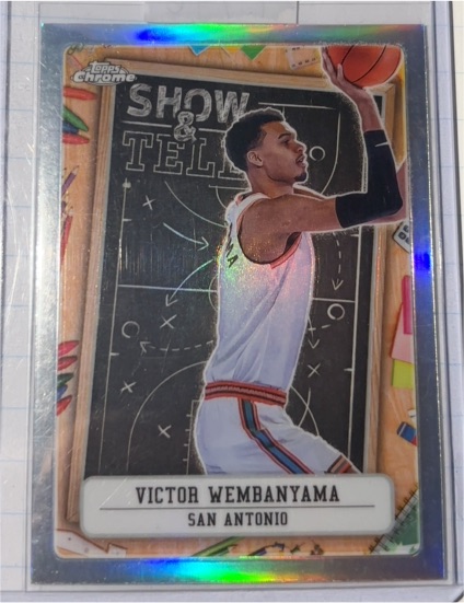 2024-25 Topps Chrome #ST-9 Victor Wembanyama Show and Tell — front