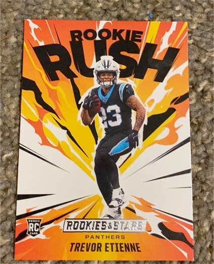2025 Panini Rookies & Stars #19 Trevor Etienne Rookie Rush — front