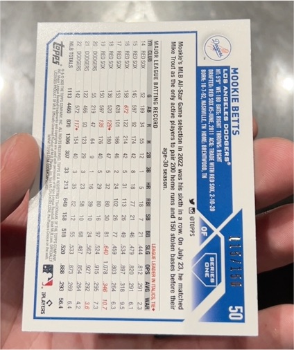 2025 Topps All Star Game #50 Mookie Betts — front