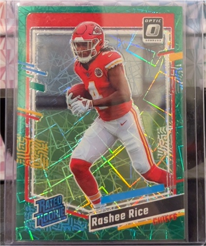 2023 Donruss Optic #257 Rashee Rice Green Velocity — front