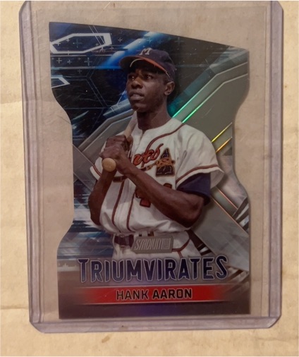 2023 Topps Stadium Club Triumvirates #T-30 Hank Aaron — front