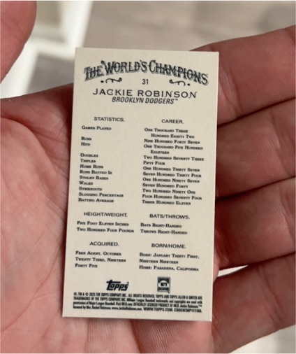 2007 Topps Allen Ginter Mini #31 Jackie Robinson — front