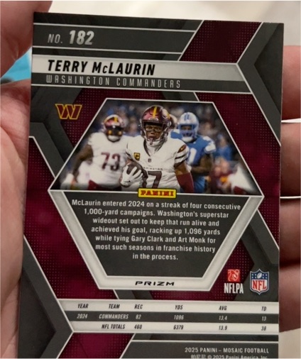 2025 Panini Mosaic #182 Terry McLaurin — front