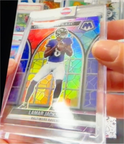 2025 Panini Mosaic #1 Lamar Jackson Stained Glass — front