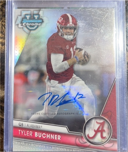 2023 Bowman Chrome University #120 Tyler Buchner — front