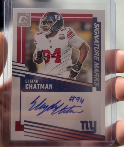 2025 Donruss #SM-ECN Elijah Chatman Signature Marks — front