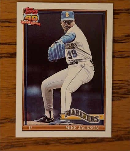 1991 Topps #534 Mike Jackson — front