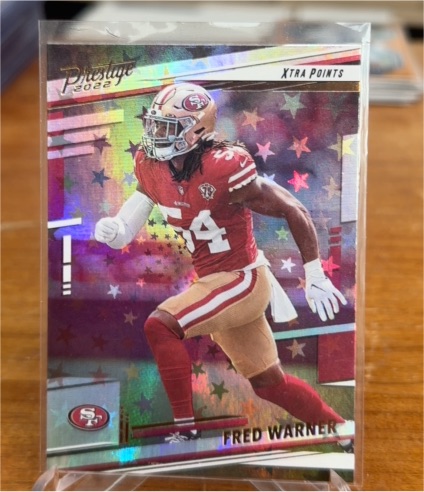 2022 Panini Prestige #271 Fred Warner Xtra Points Astral — front