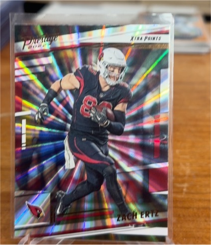 2022 Panini Prestige #148 Zach Ertz Xtra Points Sunburst — front