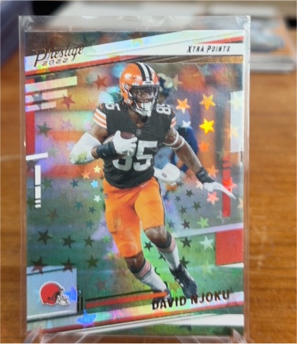 2022 Panini Prestige #67 David Njoku Xtra Points Astral — front