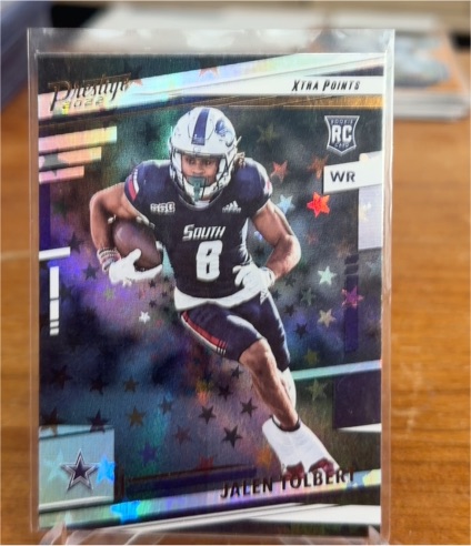 2022 Panini Prestige #321 Jalen Tolbert Xtra Points Astral Rookie — front