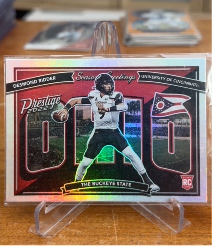 2022 Panini Prestige #SG-4 Desmond Ridder Seasons Greetings Rookie — front