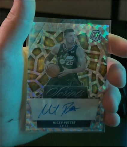 2024-25 Panini Mosaic #MS-MCA Micah Potter Scripts Autograph — front
