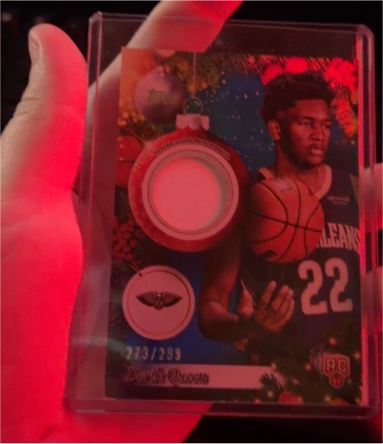 2025-26 Topps Holiday #PR-DQ Derik Queen Rookie Relic — front