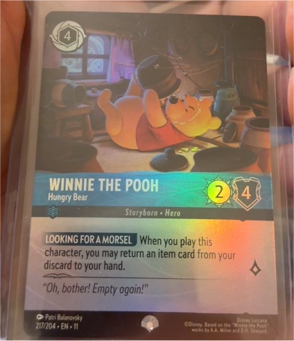 Disney Lorcana #217 Winnie the Pooh Hungry Bear — front