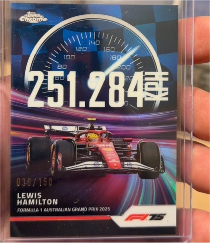 2025 Topps Chrome Formula 1 #TS-2 Lewis Hamilton Top Speed — front