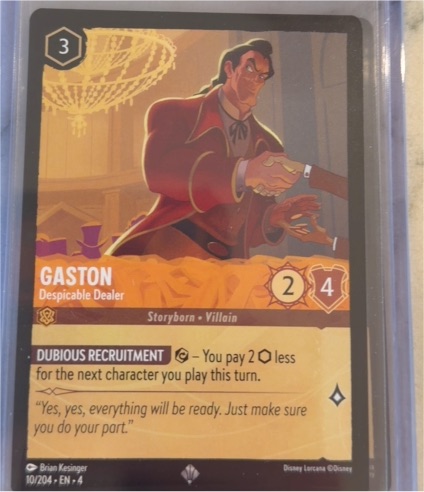 2024 Disney Lorcana #10/204 Gaston - Despicable Dealer — front