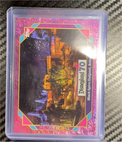 2025 Topps Disneyland 70th #24 Black Spire Outpost Batuu Pink Foil — front