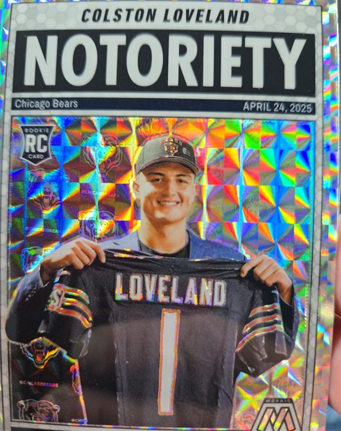 2025 Panini Mosaic Notoriety #24 Colston Loveland — front