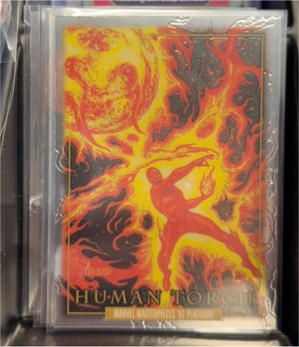 2024 Marvel Masterpieces '92 Platinum #31 Human Torch — front