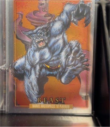 2024 Skybox Marvel Masterpieces 92 Platinum #7 Beast — front