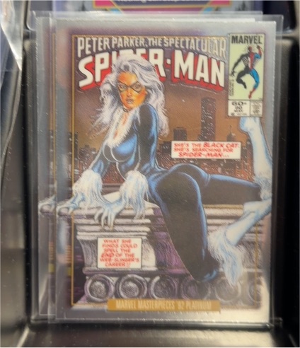 2024 Marvel Masterpieces '92 Platinum #5-V Black Cat — front