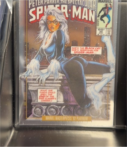 2024 Marvel Masterpieces '92 Platinum #5-V Black Cat — front