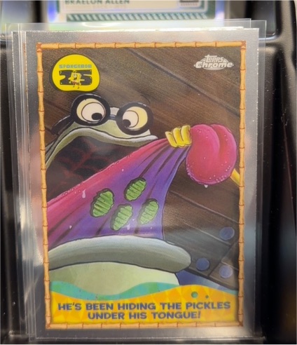 2025 Topps Chrome SpongeBob #25-10 He's Been Hiding the Pickles Under His Tongue — front